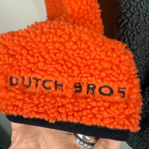 Dutch Bros Sherpa Fleece Colorblock 1/4 Snap Gorpcore Camp Coffee Size Small - Picture 3 of 9